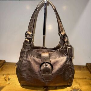 Coach Soho Buckle Hobo F17219 Metallic Bronze Leather Shoulder Bag Y2K